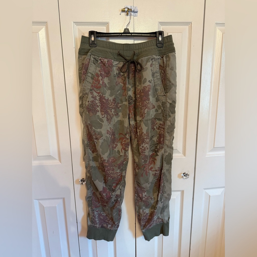 Anthropologie Floral Joggers